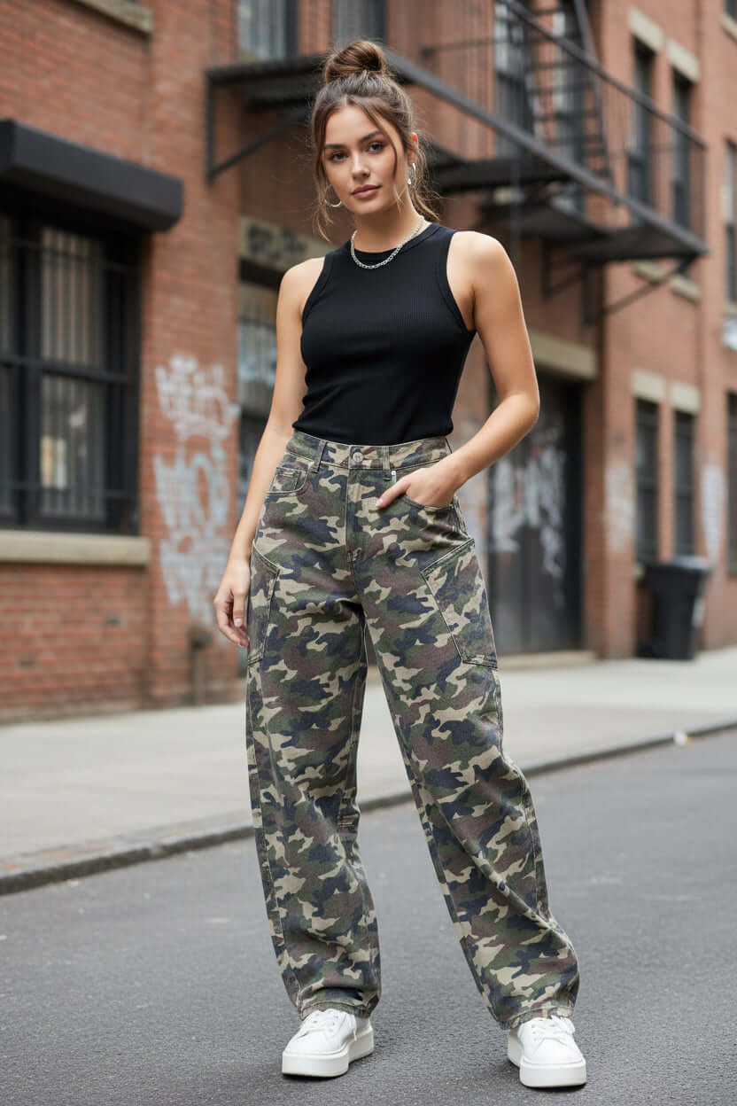 Camouflage balloon broek - SoMuch Fashion