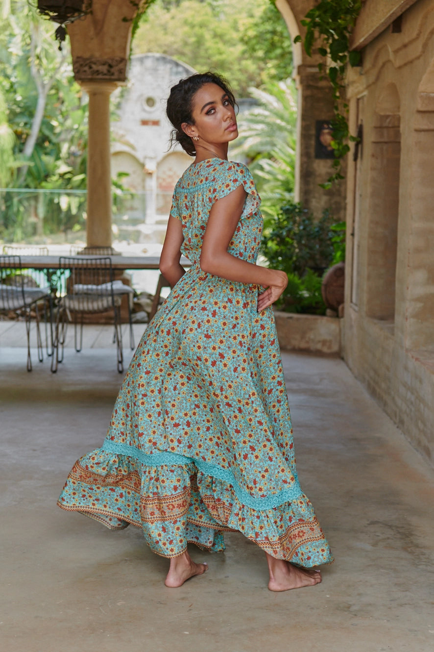SYNERGY PRINT CARMEN MAXI DRESS