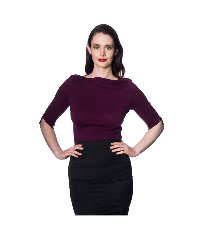 Basic Trui Aubergine