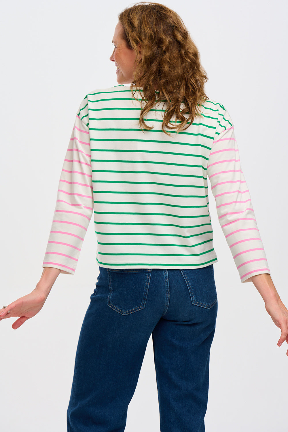 Billie Breton top   Pink -Green