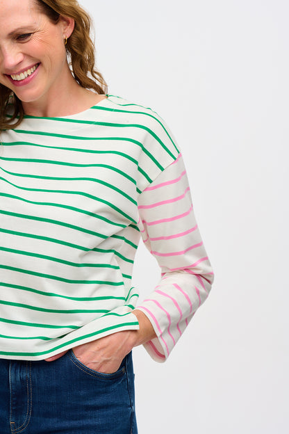 Billie Breton top   Pink -Green