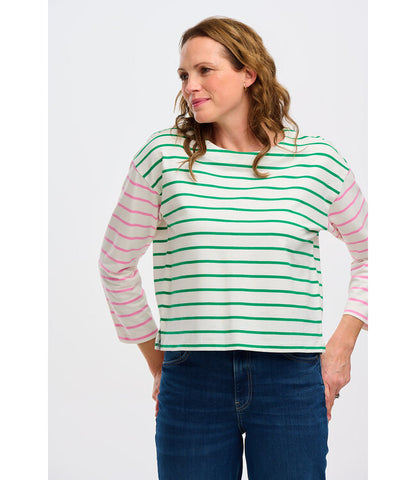 Billie Breton top   Pink -Green