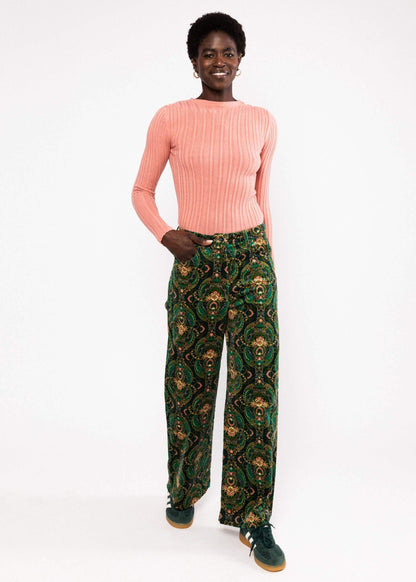 Corduroy Pants High Waist Marlotte - SoMuch Fashion