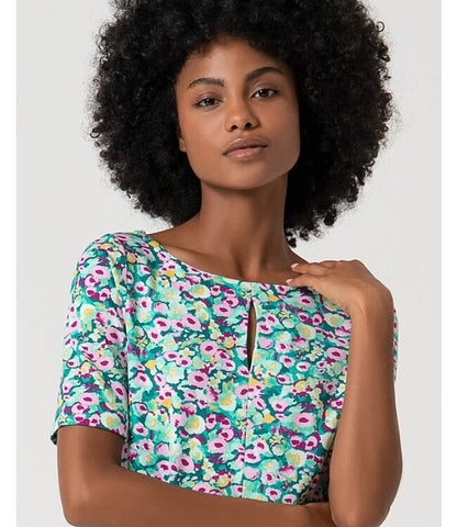 Boatneck T shirt   Blue