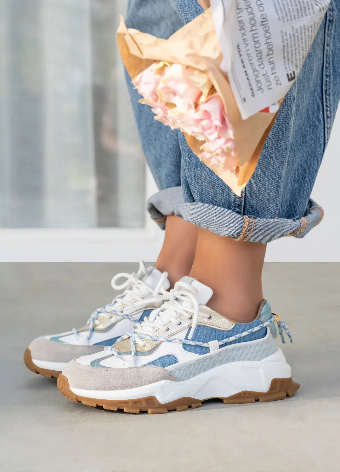 BONNEY denim - Sneakers  Champagne / Jeans