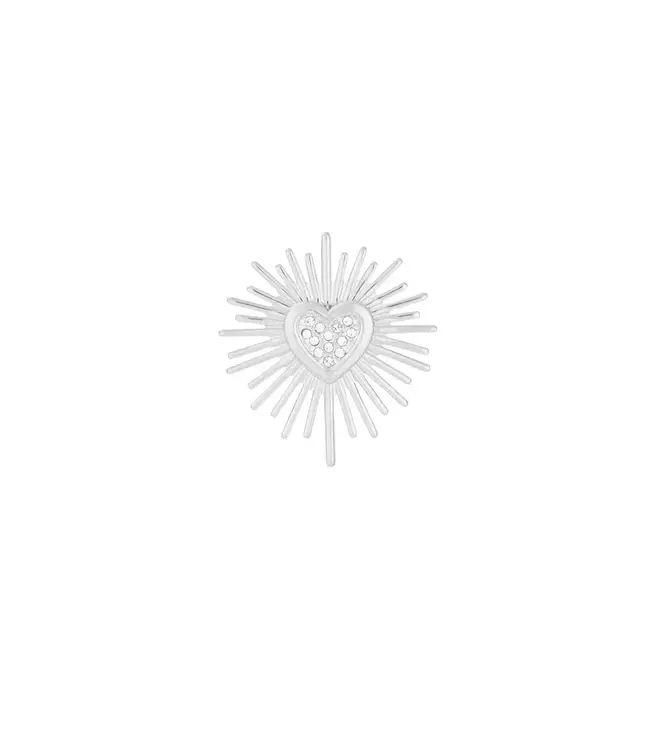 Broche zilver hart