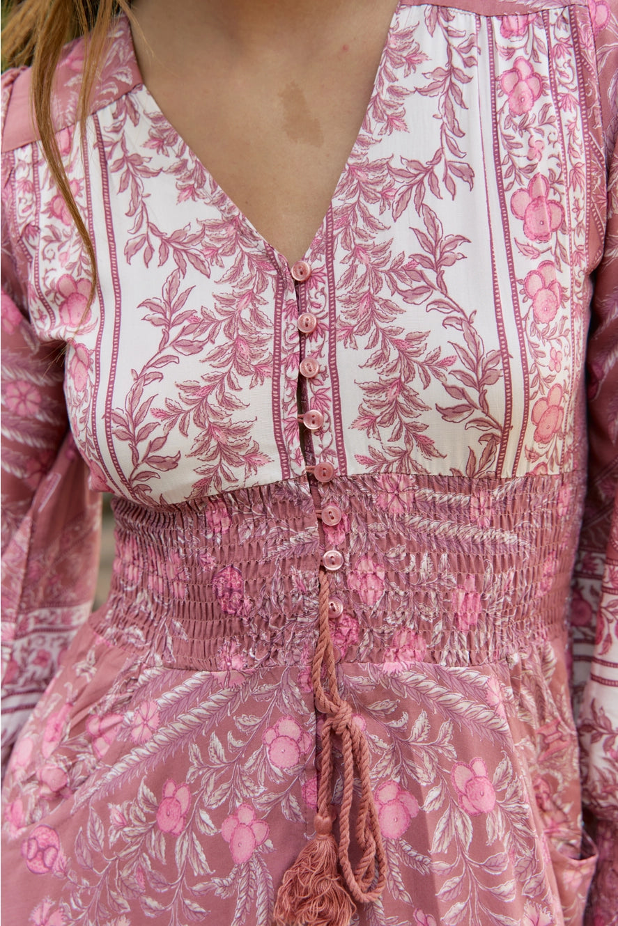 ANGELINA PRINT SABRINA MAXI Dress