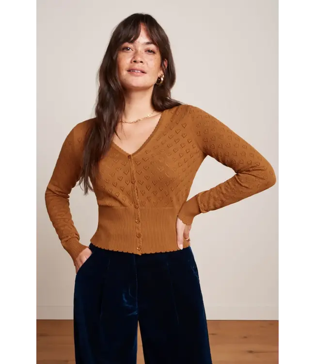 Cardi Heart Ajour  Maple orange