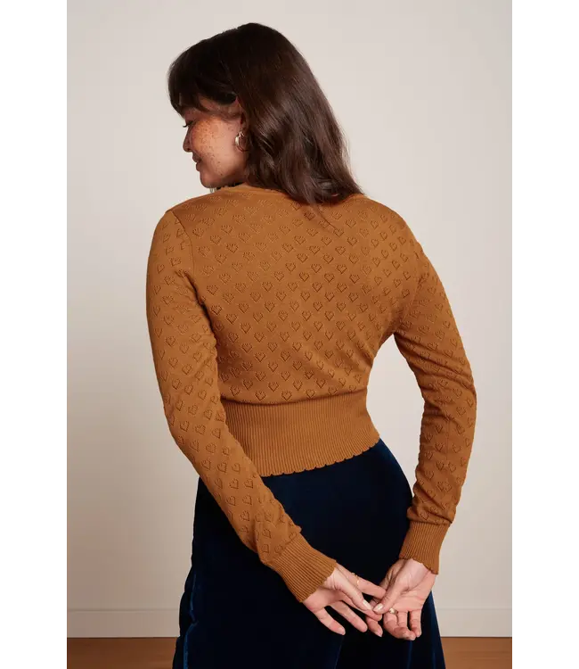 Cardi Heart Ajour  Maple orange