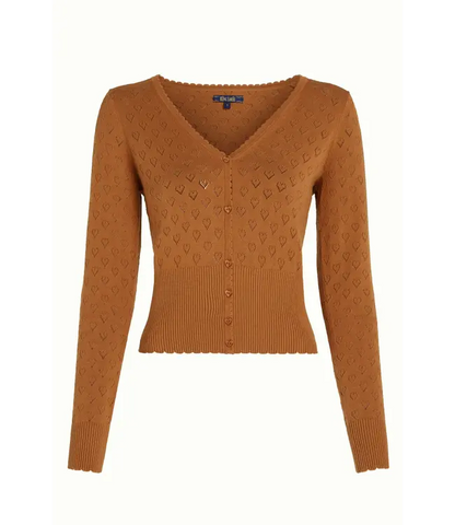 Cardi Heart Ajour  Maple orange