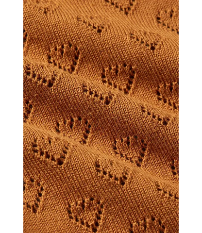 Cardi Heart Ajour  Maple orange