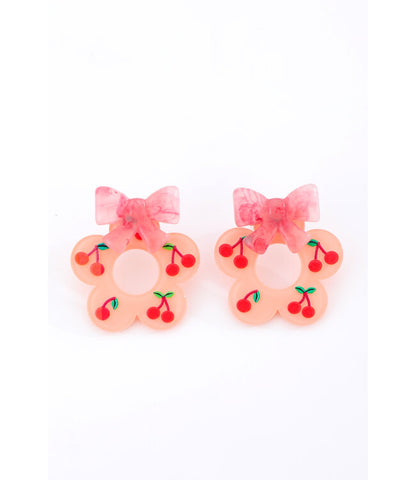 CHERRY FLOWER RETRO EARRINGS