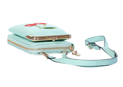 CHERRY PIE CROSS BODY PHONE BAG Mint