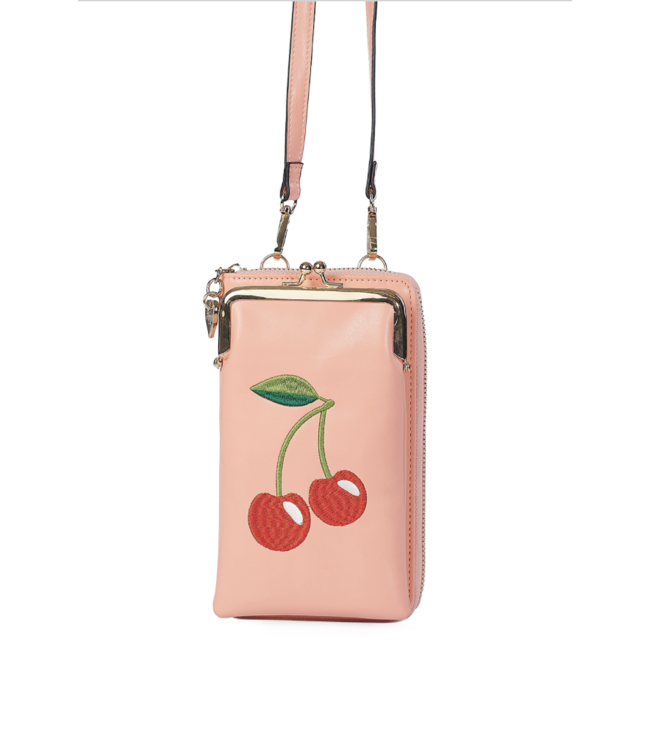 CHERRY PIE CROSS BODY PHONE BAG Pink
