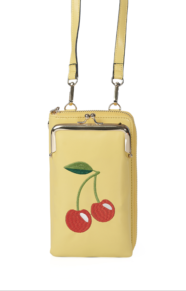 CHERRY PIE CROSS BODY PHONE BAG Yellow