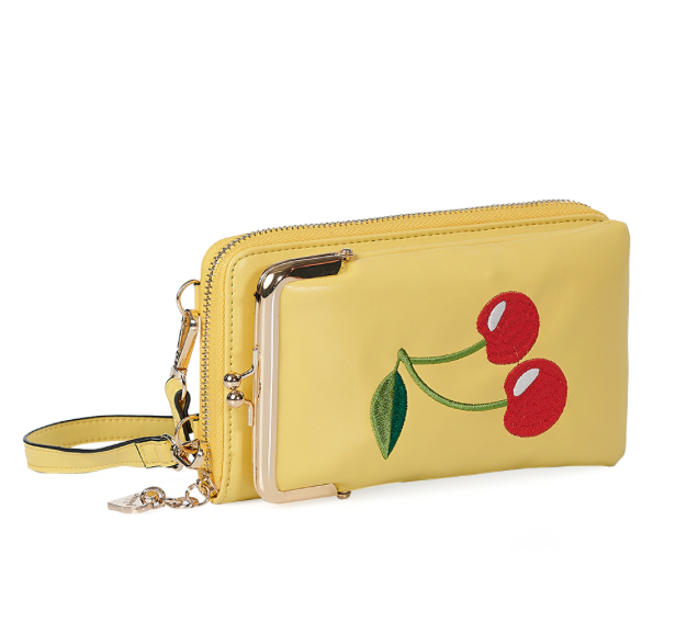 CHERRY PIE CROSS BODY PHONE BAG Yellow