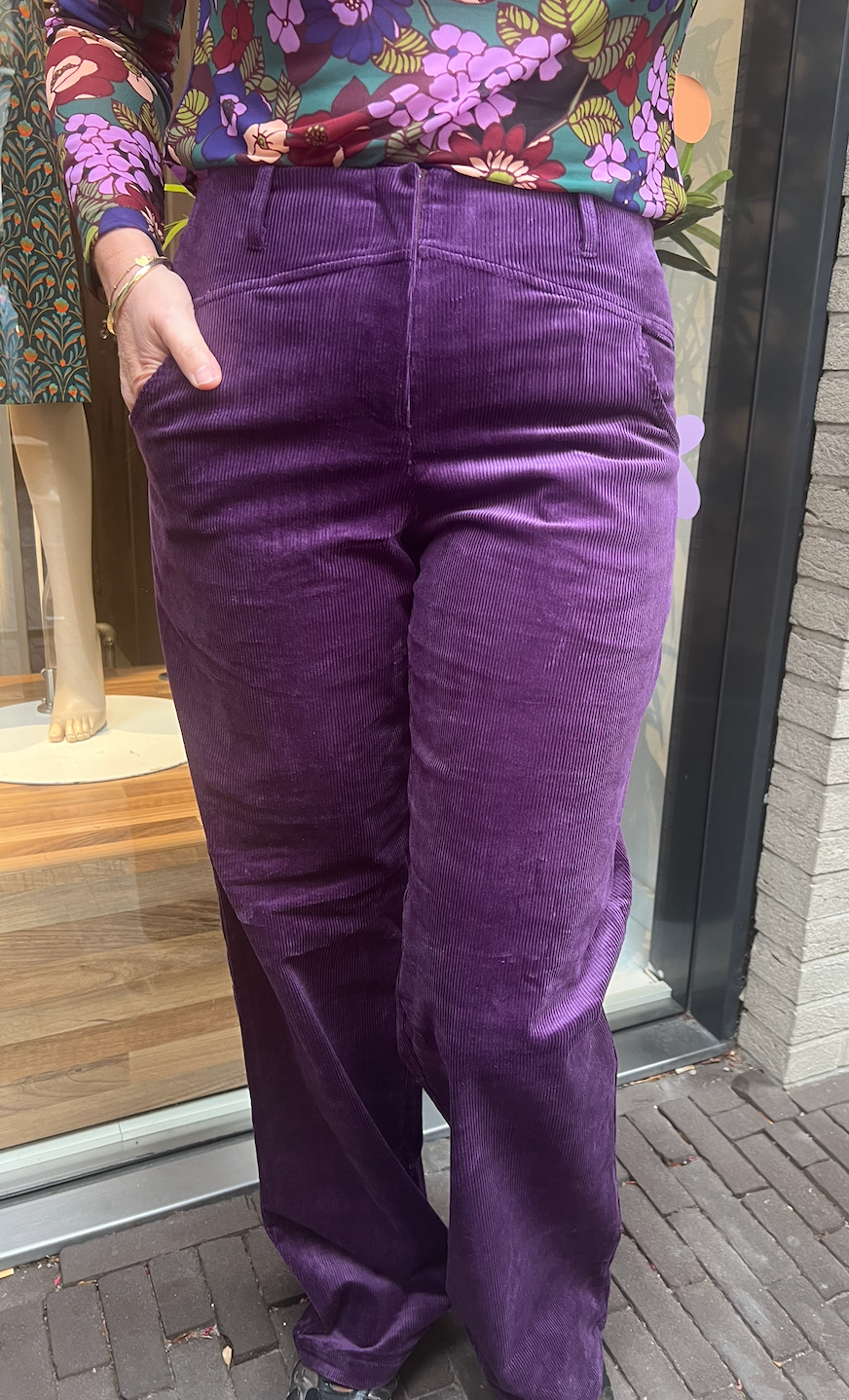 Corduroy Broek Paars