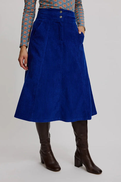 Corduroy skirt made from organic cotton  Ink