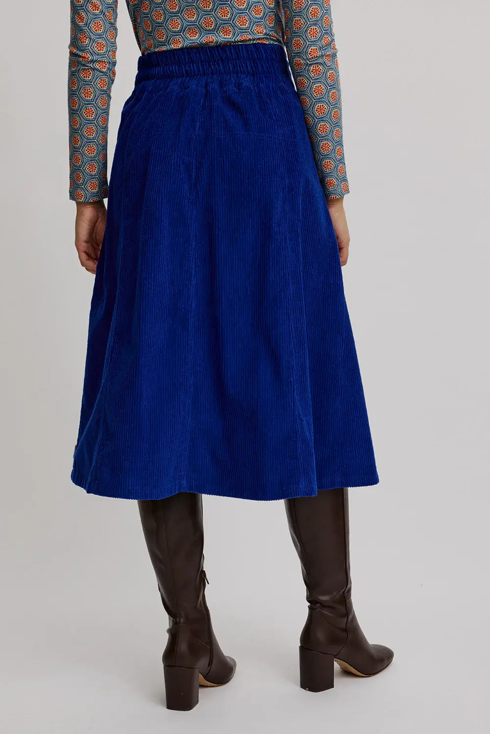 Corduroy skirt made from organic cotton  Ink