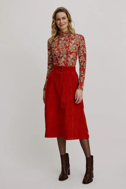 Corduroy skirt made from organic cotton  Rooibos