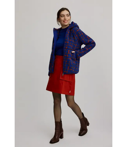 Cosy fleece jacket  Blue Puzzle