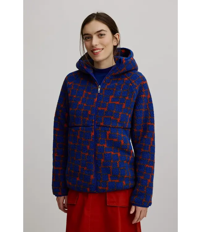 Cosy fleece jacket  Blue Puzzle