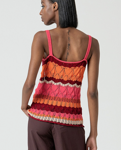Crochet Strap Top Multi
