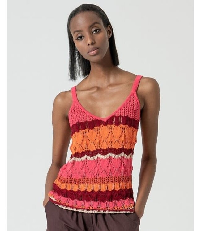 Crochet Strap Top Multi