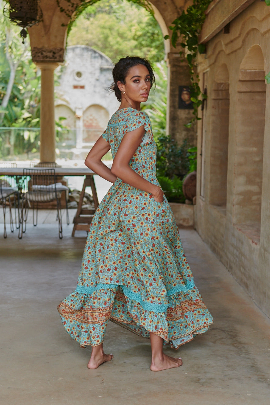 SYNERGY PRINT CARMEN MAXI DRESS