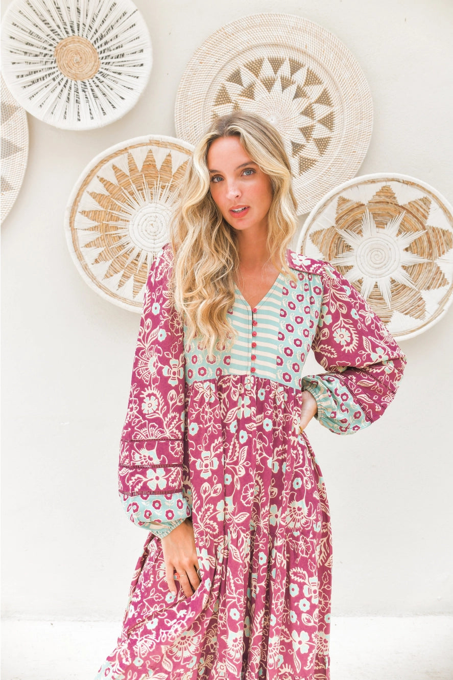 Athena Print Eve Midi Dress