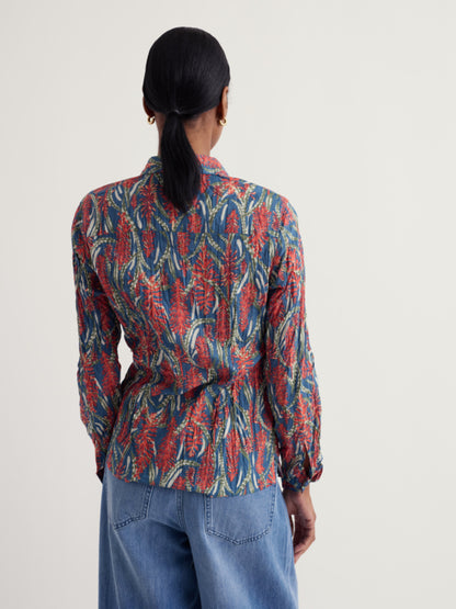 Larissa Shirt-Red Hot Poker Dusk