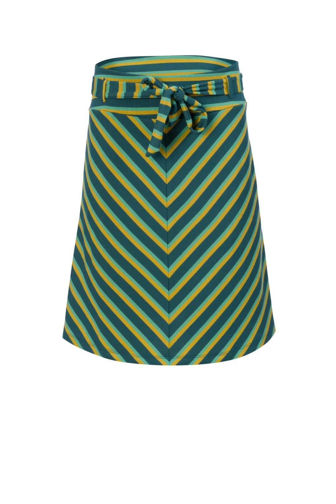Demi Skirt Deep Teal Stripes