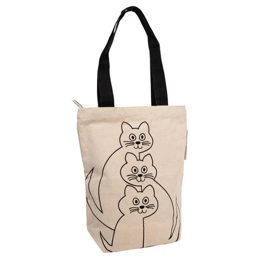Tote Bag Cute Cats - Duurzaam - met rits