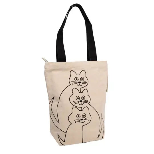 Tote Bag Cute Cats - Duurzaam - met rits