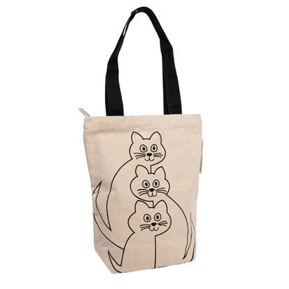Tote Bag Cute Cats - Duurzaam - met rits