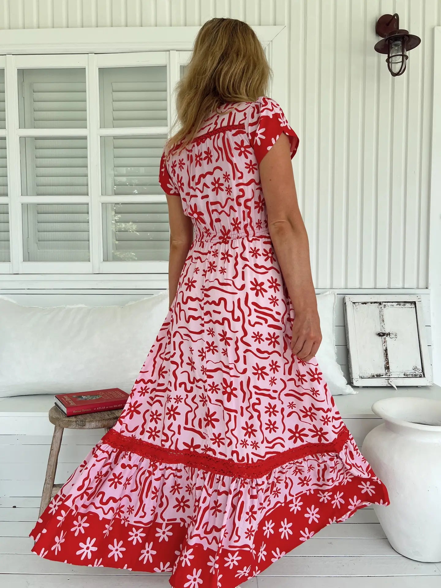 Strawberry Spritz Carmen Maxi Dress