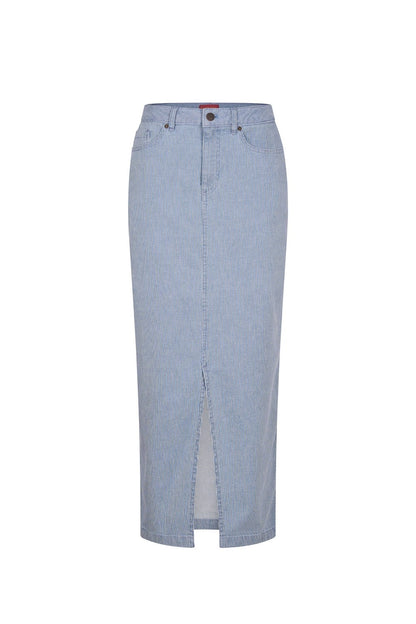 Emmy Long Skirt Denim Stripe
