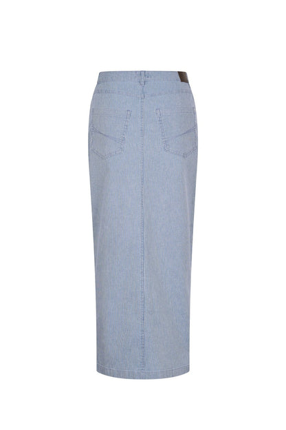 Emmy Long Skirt Denim Stripe