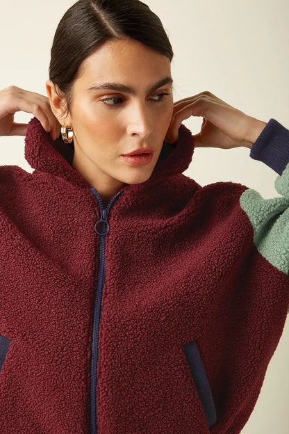 Fay jacket Teddy  Beet Red