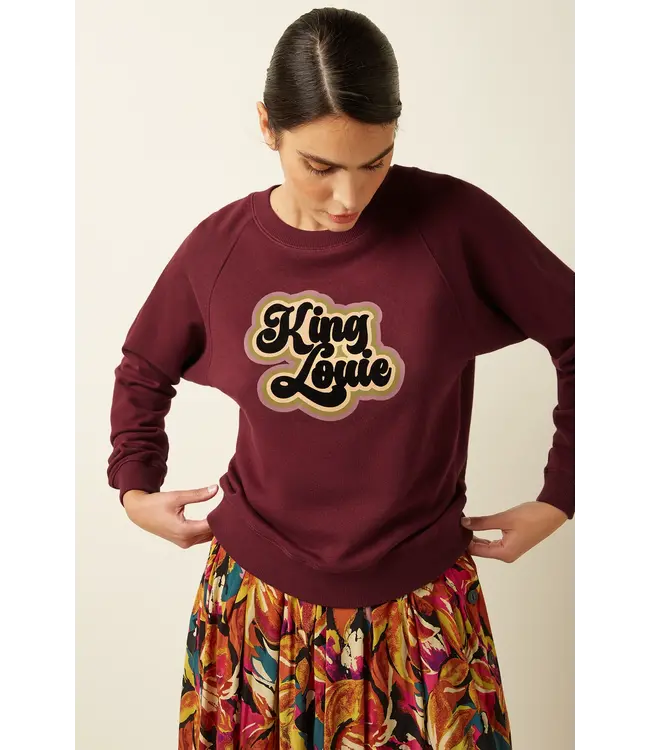 Febe Sweater Peachy  Cabernet Red