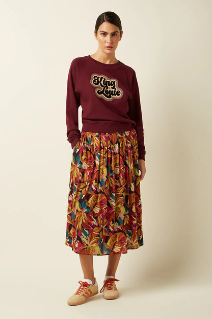 Febe Sweater Peachy  Cabernet Red