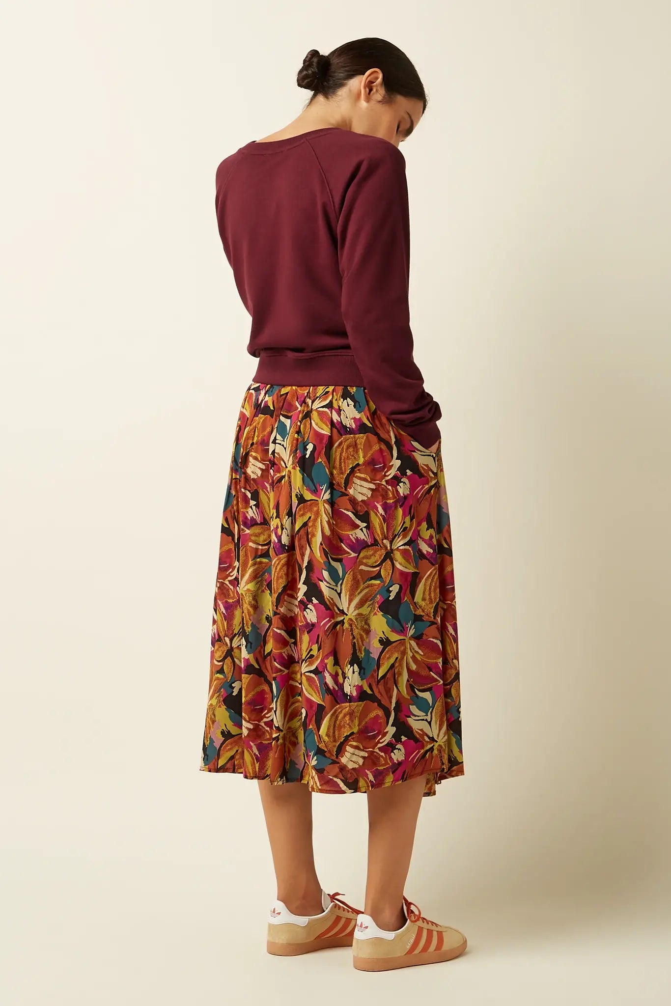 Febe Sweater Peachy  Cabernet Red