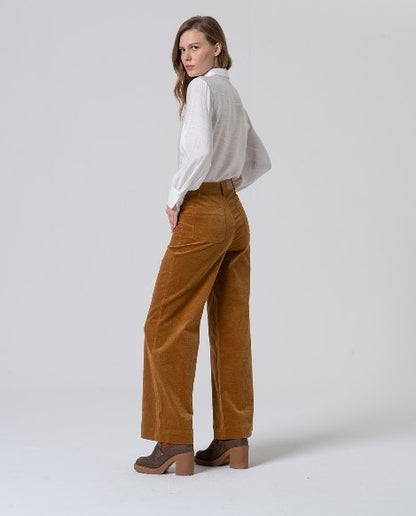 Flared Pants With Pockets   Mustard