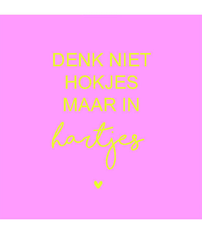 Forex Tegeltje Denk niet in hokjes