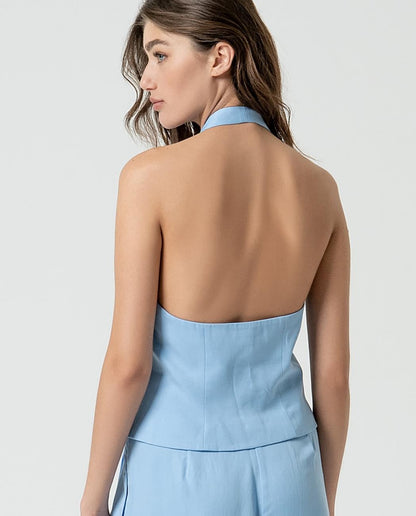 Halter Vest Licht blauw