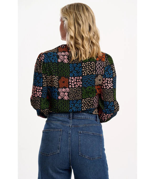 HANNAH SHIRT BLACK/MULTI