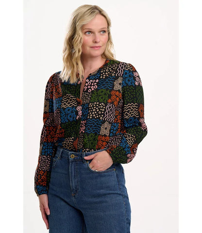 HANNAH SHIRT BLACK/MULTI
