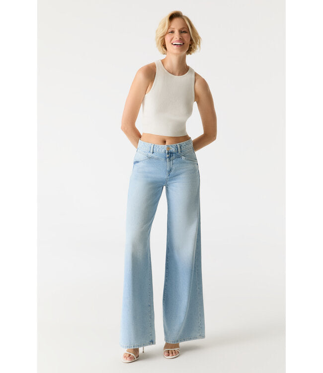Hazel Wide Leg Light Blue