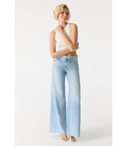 Hazel Wide Leg Light Blue