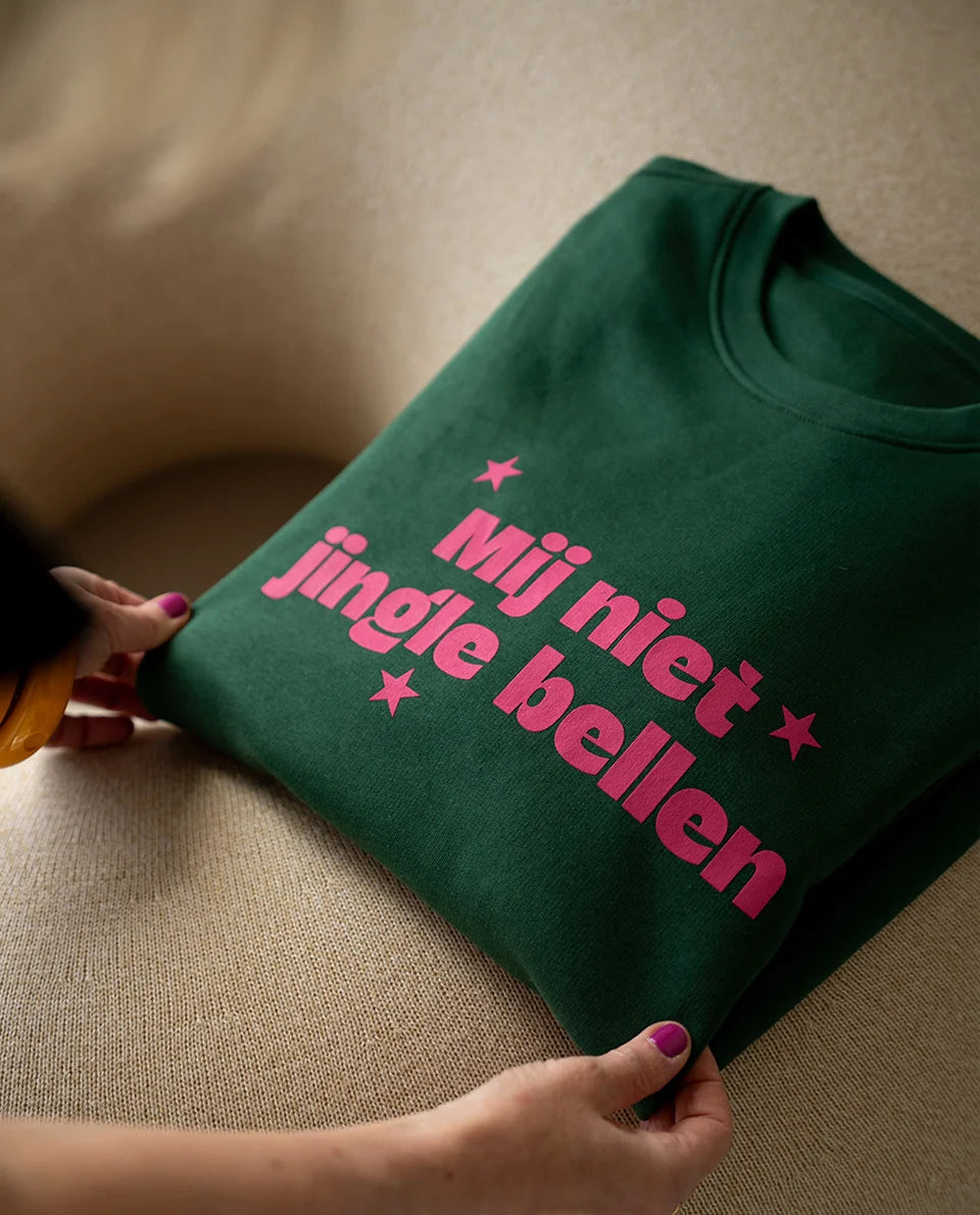 Kersttrui mij niet jingle bellen Groen